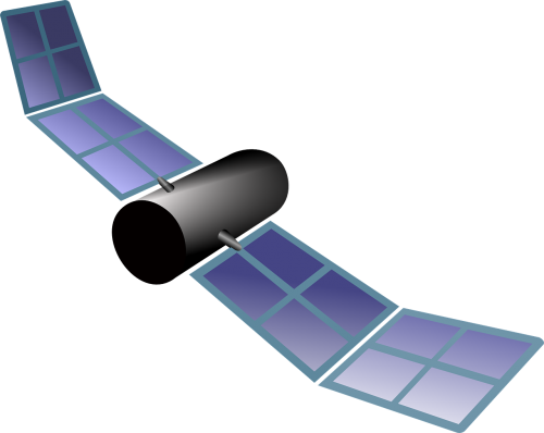 satellite solar panels space
