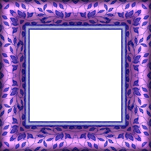 Satin Pattern Picture Frame Purple