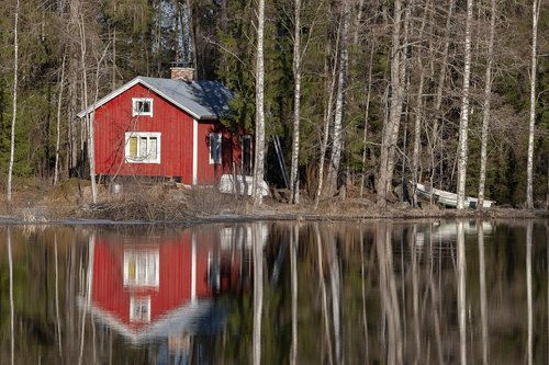 sauna  sauna cabin  river