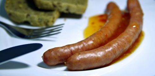 sausages frankfurterki breakfast