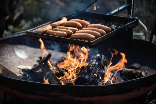 sausages fire picnic