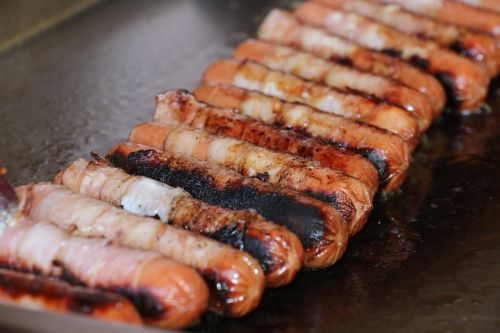sausages bacon fried