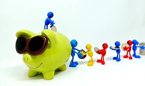 save  piggy bank  teamwork