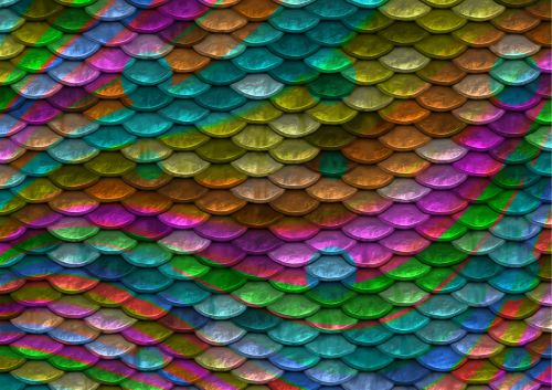 Scales Background Rainbow Colors