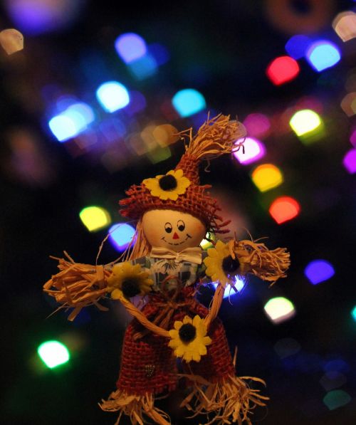 scarecrow bokeh decorations