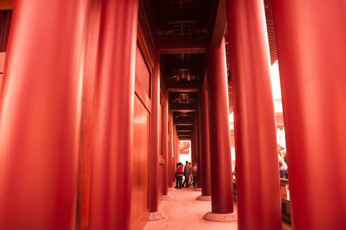 scarlet qixia temple autumn