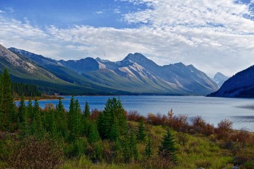 scenery lake mountains