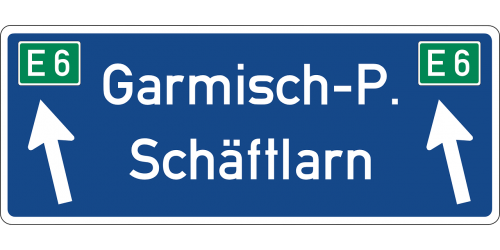 schäftlarn autobahn road sign