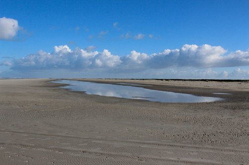 schiermonnikoog  beach  clouds