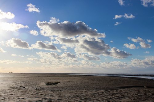 schiermonnikoog  beach  clouds