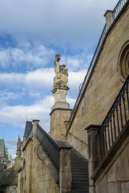 Stairs To The Charles Bridge