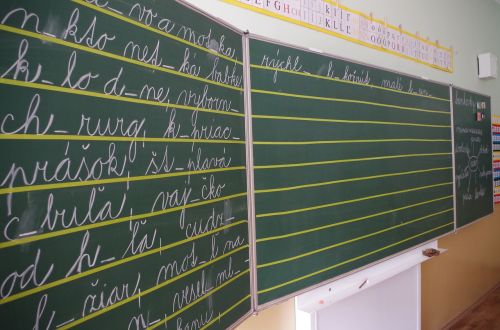 school writing blackboard