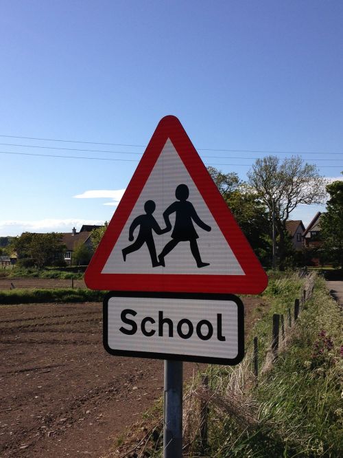 school sign crossing