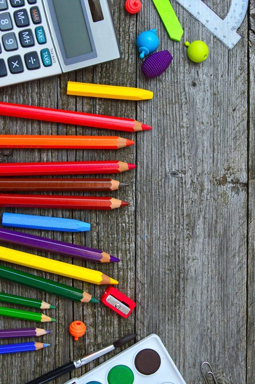 school tools  color  crayon