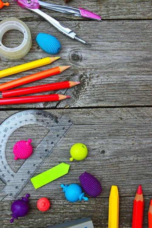 school tools  color  crayon