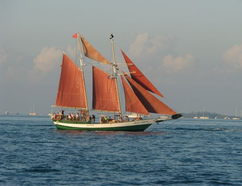 schooner ocean sea