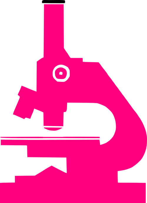 science microscope pink