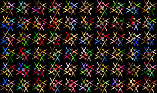 scissors pattern colorful