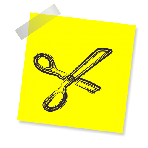 scissors sign icon
