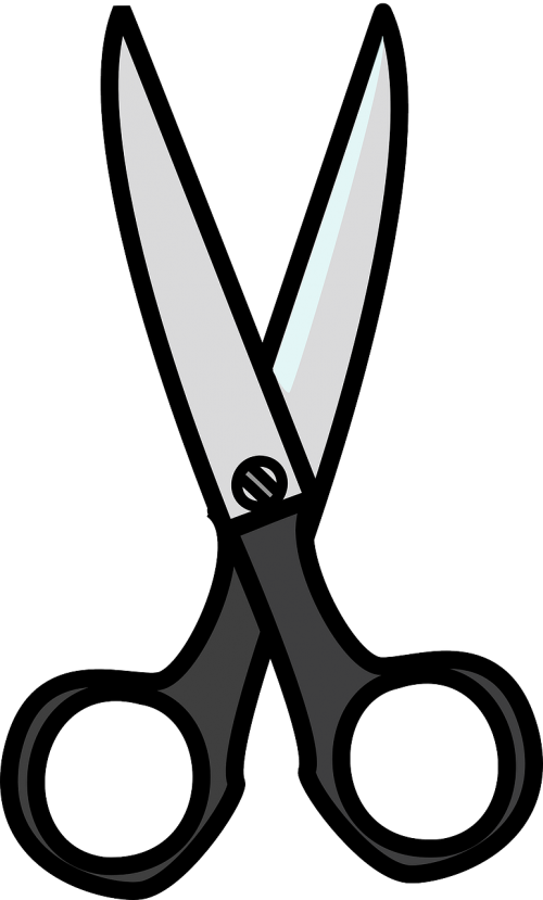 scissors cutting isolated