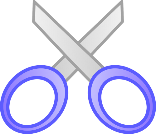 scissors purple cut