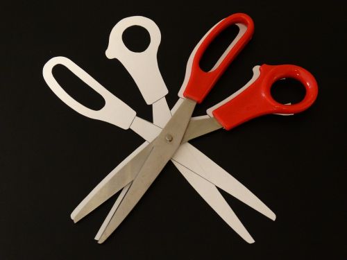 scissors silhouette cut