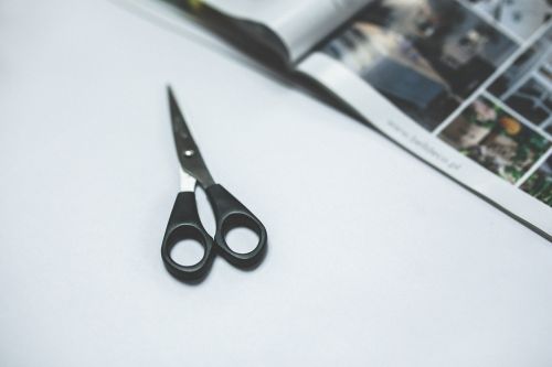 scissors cut crop