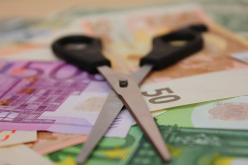 scissors money salary