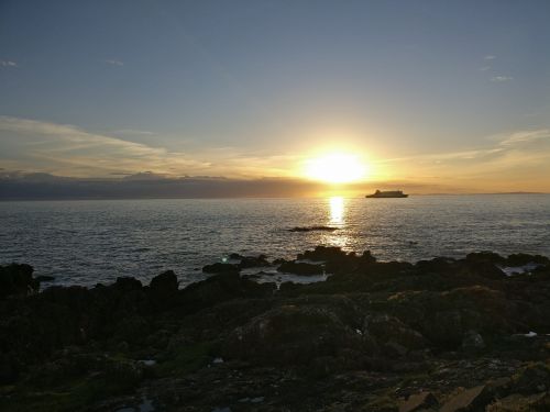 scotland sea sunset