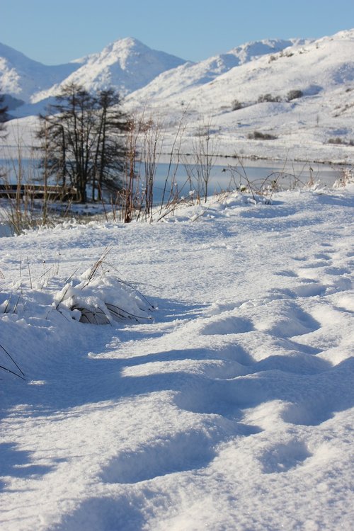 scotland  loch  snow