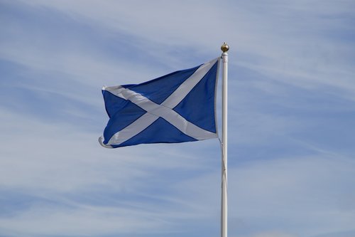 scotland  flag  sky