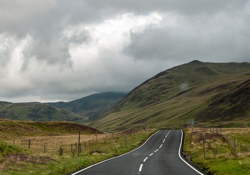 scotland  mountains  road