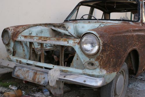 scrap car rust