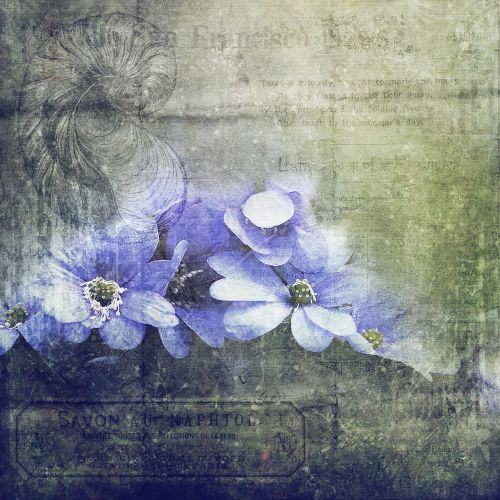 scrapbook texture flowers