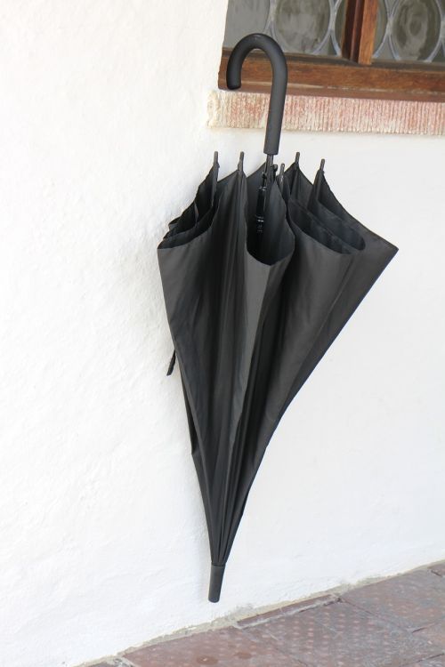 screen umbrella black