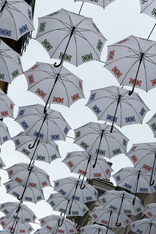 screens  parasols  art