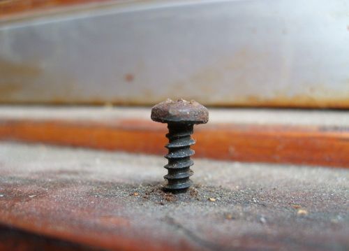 screw rusty metal