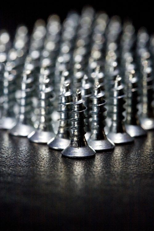 screws metal leather