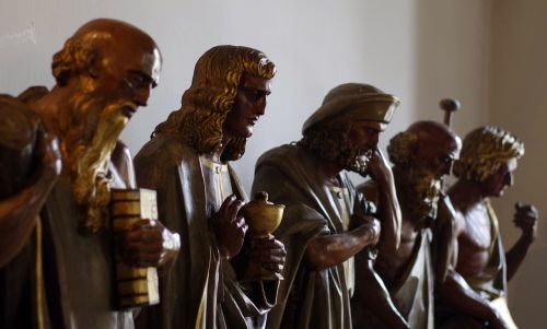 sculpture the apostles wooden