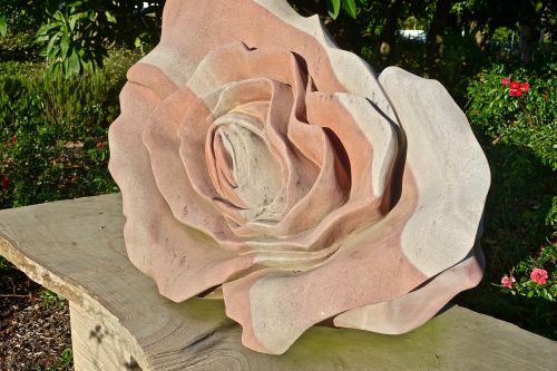sculpture rose stone