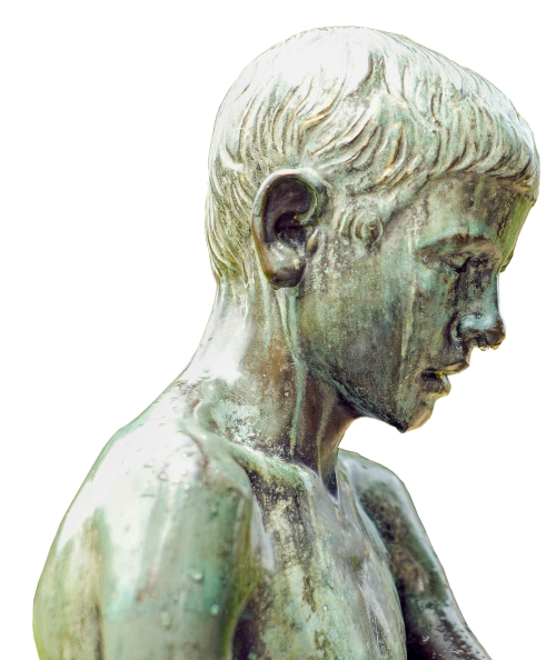 sculpture bronze child
