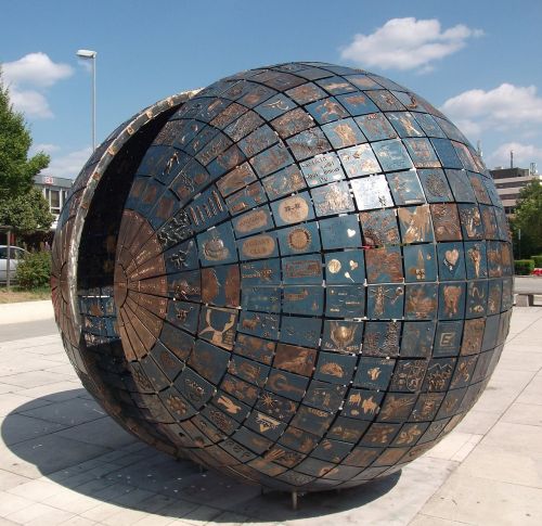 sculpture ball half-shells