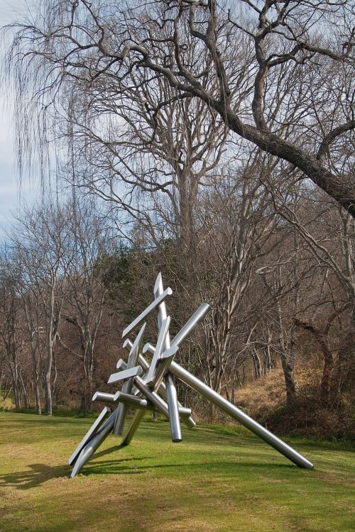 sculpture metal poles