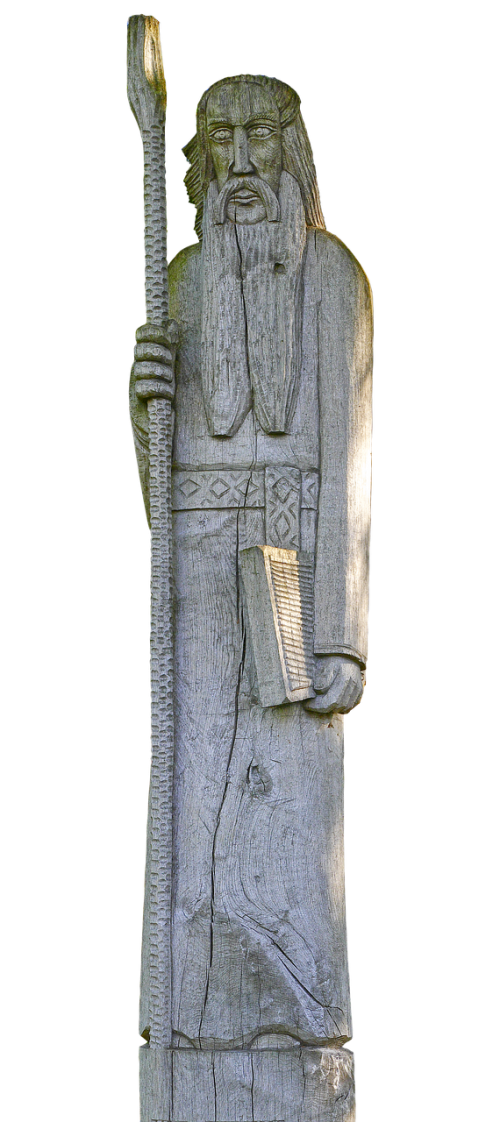 sculpture holzfigur druid