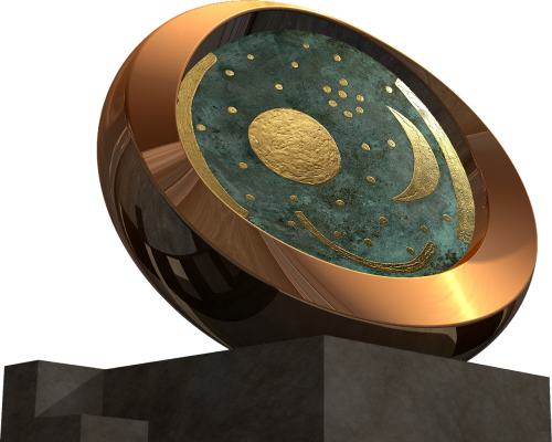sculpture sky disk isolated