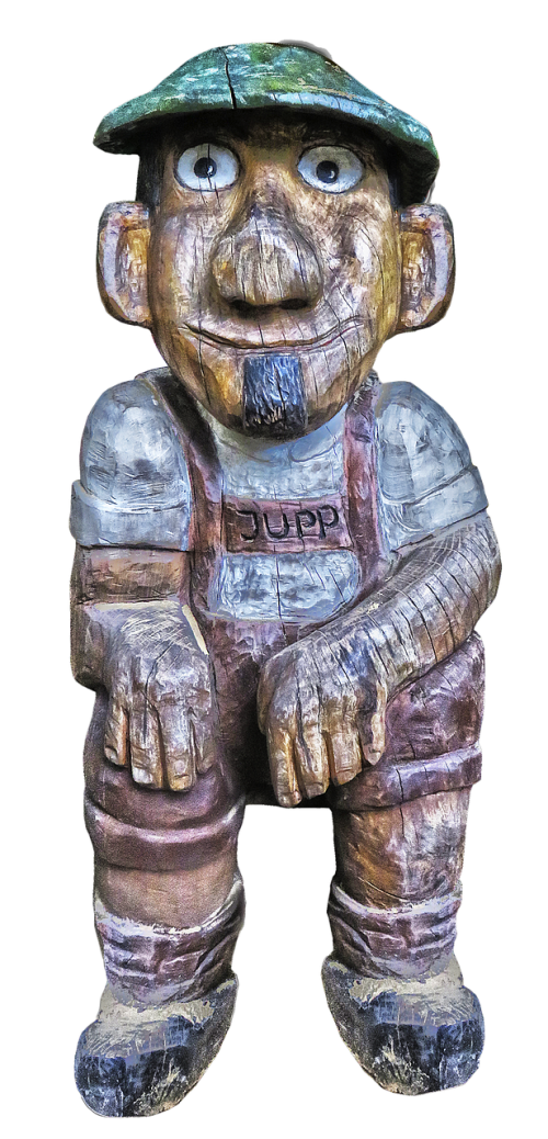 sculpture holzfigur man