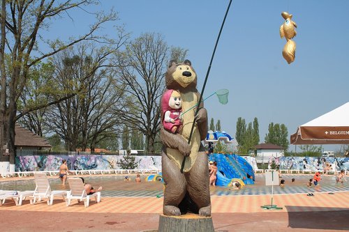 sculpture  masha and the bear  the characters of the cartoon