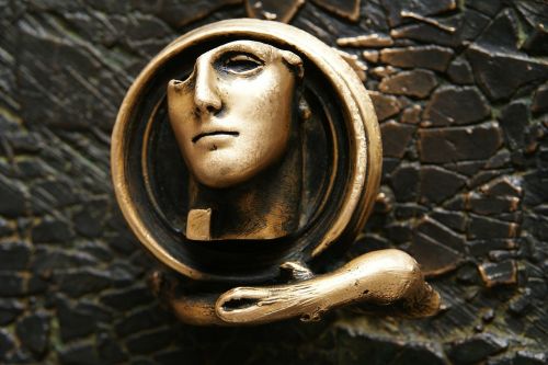 sculpture metalwork face