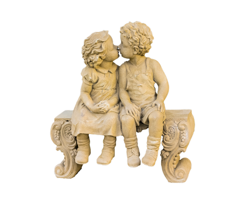 sculpture  bank  children