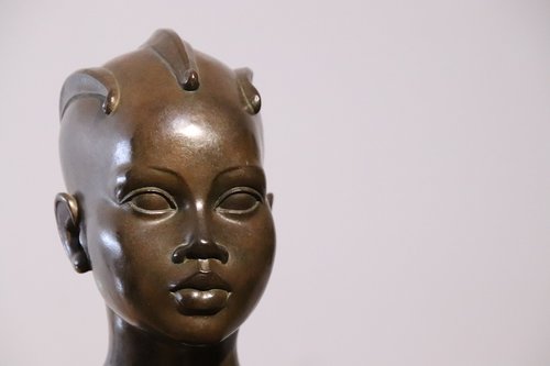 sculpture  bronze  face